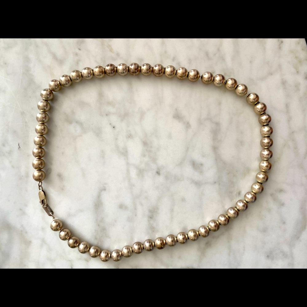 Bead necklace- Sterling Service